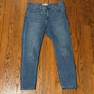 Madewell road tripper crop P28 light wash Classic Blue Denim Jeans